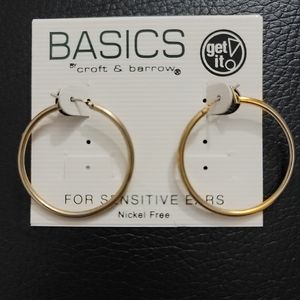 croft & barrow Nickel-free Hoop Earrings BNWT
